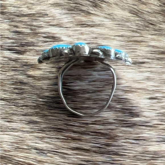 Turquoise cluster ring - Picture 3 of 7